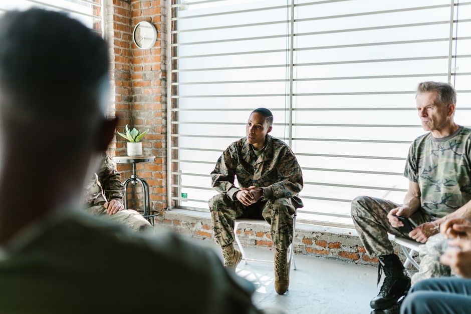 Recovery support group meeting